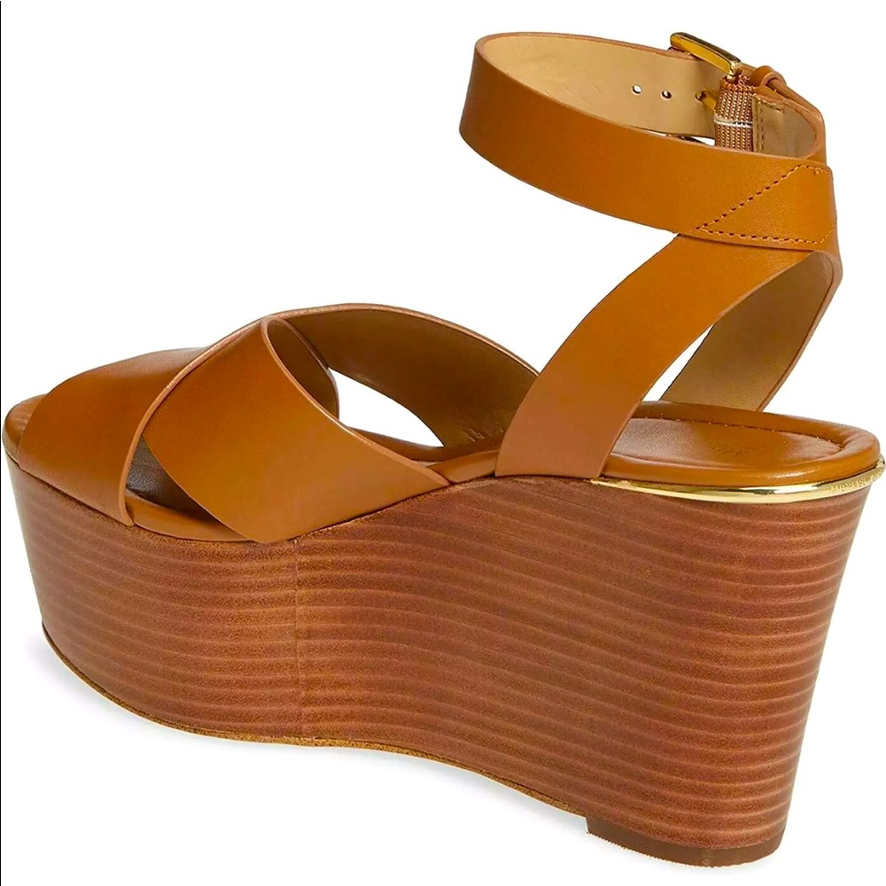 Michael Michael Kors Abbott Wedge Leather Size 9.0